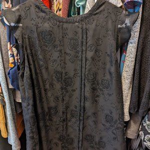 Women's Black Top Elle Sheer Size Small